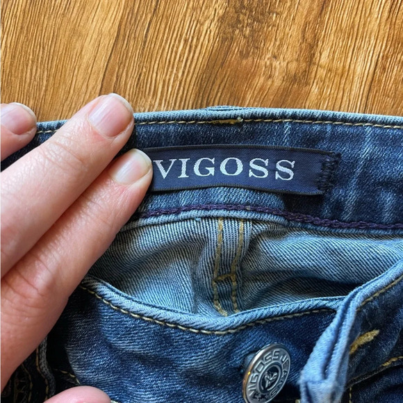 VIGOSS Women’s Blue Distressed Classic Fit Thompson Tomboy Jean Size 27 - Picture 3 of 12